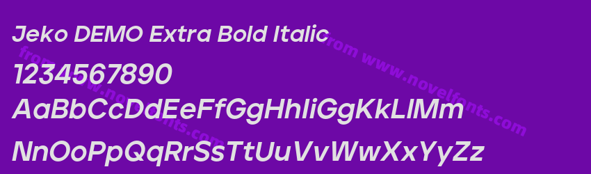 Jeko DEMO Extra Bold ItalicPreview Jeko DEMO Extra Bold ItalicPreview