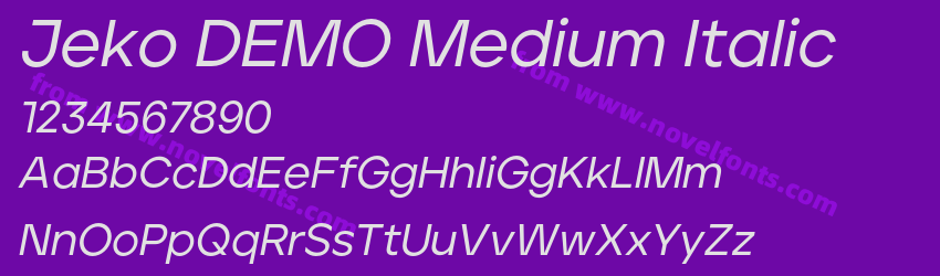 Jeko DEMO Medium ItalicPreview Jeko DEMO Medium ItalicPreview