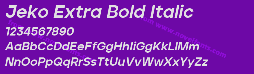 Jeko Extra Bold ItalicPreview Jeko Extra Bold ItalicPreview