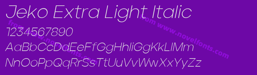 Jeko Extra Light ItalicPreview Jeko Extra Light ItalicPreview
