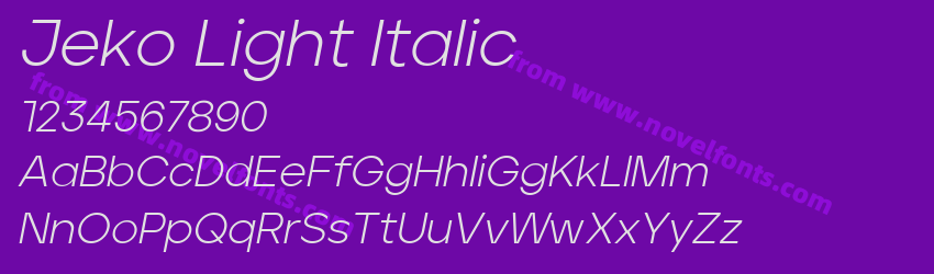 Jeko Light ItalicPreview Jeko Light ItalicPreview