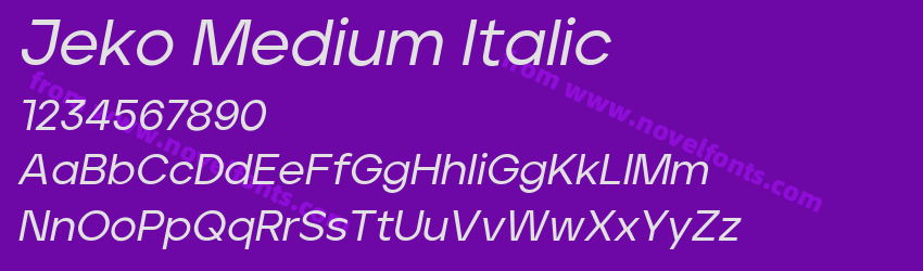 Jeko Medium ItalicPreview Jeko Medium ItalicPreview