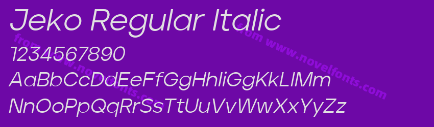 Jeko Regular ItalicPreview Jeko Regular ItalicPreview