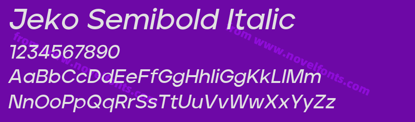 Jeko Semibold ItalicPreview Jeko Semibold ItalicPreview