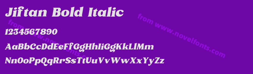Jiftan Bold ItalicPreview Jiftan Bold ItalicPreview
