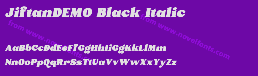 JiftanDEMO Black ItalicPreview JiftanDEMO Black ItalicPreview