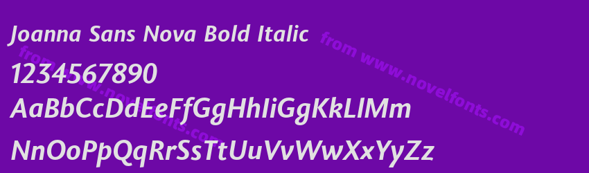 Joanna Sans Nova Bold ItalicPreview Joanna Sans Nova Bold ItalicPreview