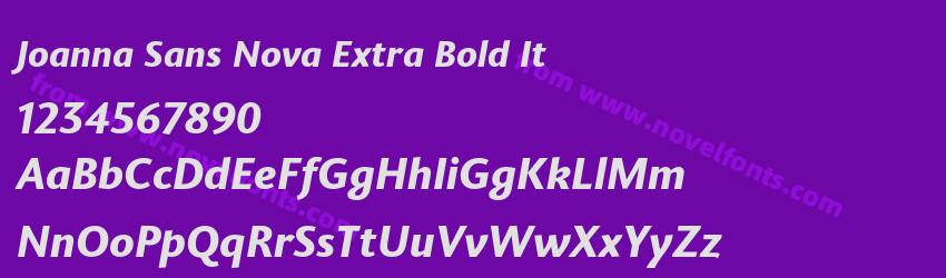 Joanna Sans Nova Extra Bold ItPreview Joanna Sans Nova Extra Bold ItPreview