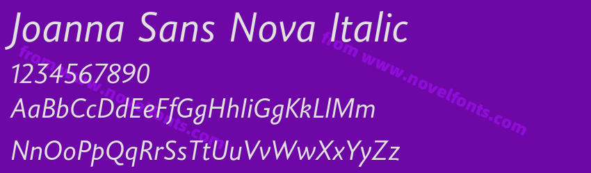 Joanna Sans Nova ItalicPreview Joanna Sans Nova ItalicPreview