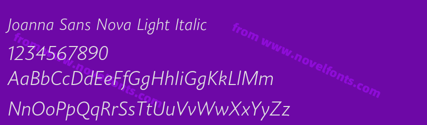 Joanna Sans Nova Light ItalicPreview Joanna Sans Nova Light ItalicPreview