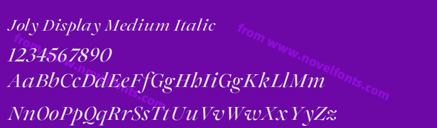 Joly Display Medium ItalicPreview Joly Display Medium ItalicPreview