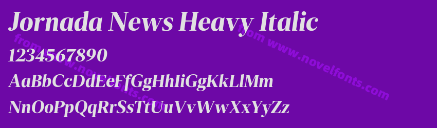 Jornada News Heavy ItalicPreview Jornada News Heavy ItalicPreview