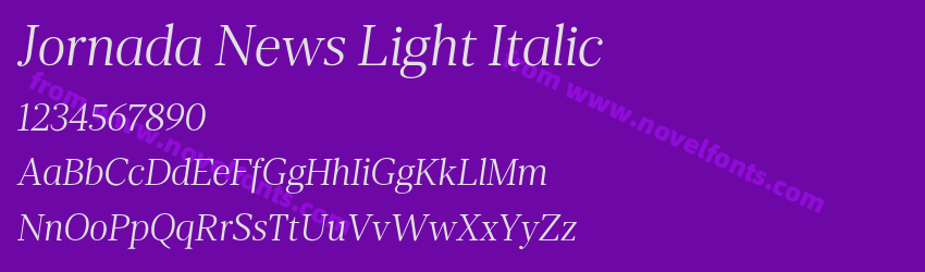 Jornada News Light ItalicPreview Jornada News Light ItalicPreview