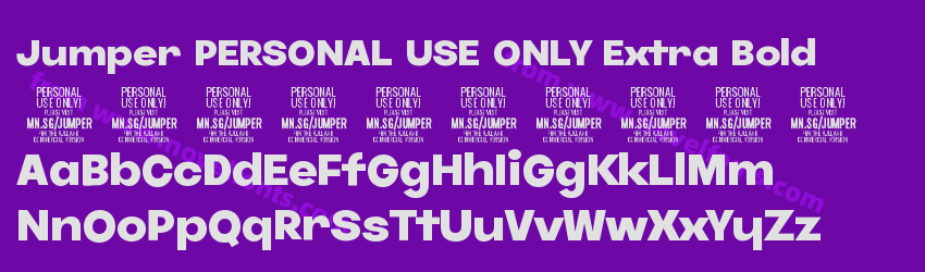 Jumper PERSONAL USE ONLY Extra BoldPreview Jumper PERSONAL USE ONLY Extra BoldPreview