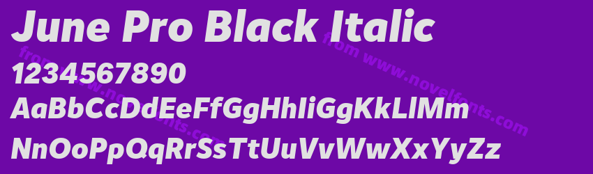 June Pro Black ItalicPreview June Pro Black ItalicPreview