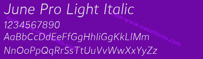 June Pro Light ItalicPreview June Pro Light ItalicPreview