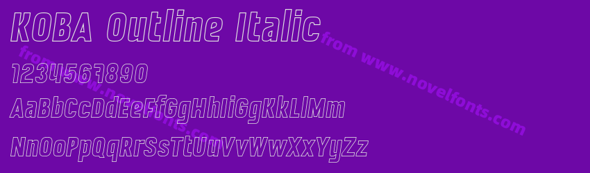 KOBA Outline ItalicPreview KOBA Outline ItalicPreview