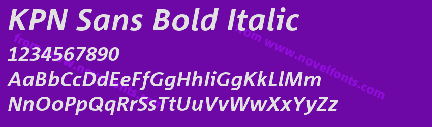 KPN Sans Bold ItalicPreview KPN Sans Bold ItalicPreview