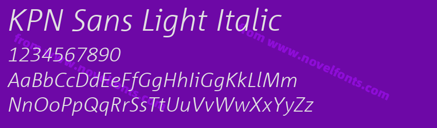 KPN Sans Light ItalicPreview KPN Sans Light ItalicPreview