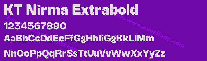 KT Nirma ExtraboldPreview KT Nirma ExtraboldPreview
