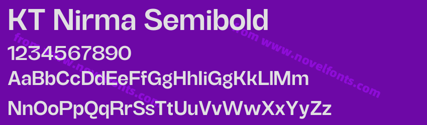 KT Nirma SemiboldPreview KT Nirma SemiboldPreview