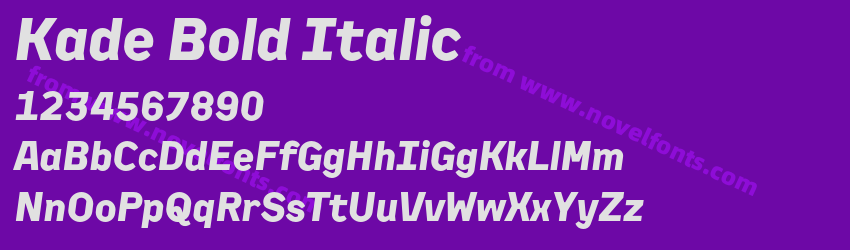 Kade Bold ItalicPreview Kade Bold ItalicPreview