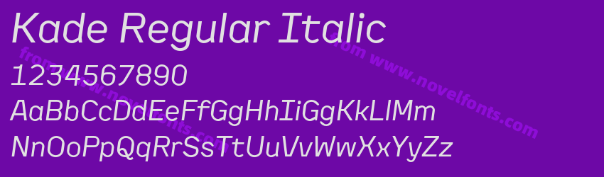 Kade Regular ItalicPreview Kade Regular ItalicPreview