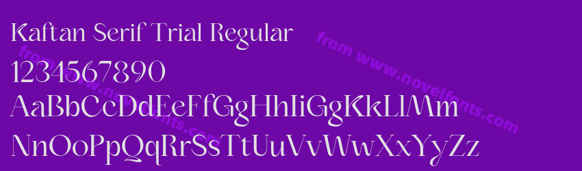 Kaftan Serif Trial RegularPreview Kaftan Serif Trial RegularPreview