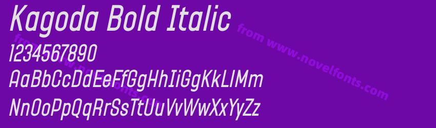 Kagoda Bold ItalicPreview Kagoda Bold ItalicPreview