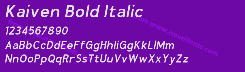 Kaiven Bold ItalicPreview Kaiven Bold ItalicPreview