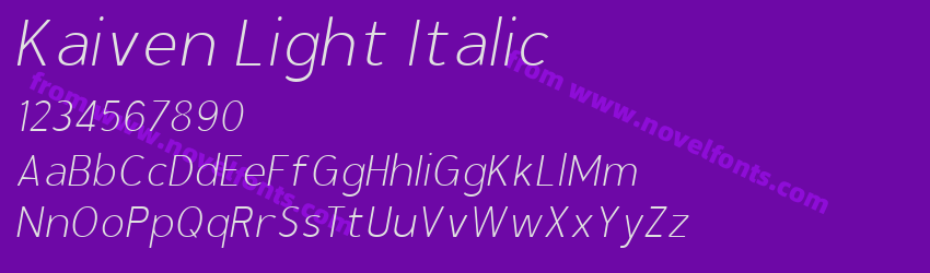 Kaiven Light ItalicPreview Kaiven Light ItalicPreview