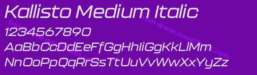 Kallisto Medium ItalicPreview Kallisto Medium ItalicPreview