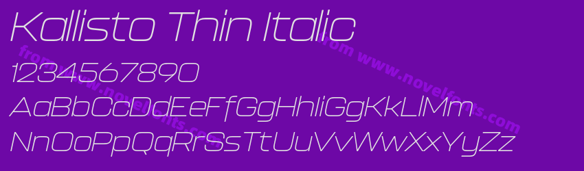 Kallisto Thin ItalicPreview Kallisto Thin ItalicPreview