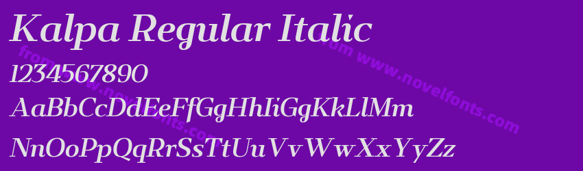 Kalpa Regular ItalicPreview Kalpa Regular ItalicPreview