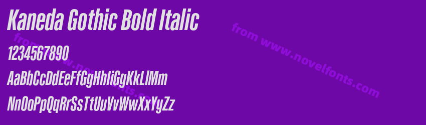 Kaneda Gothic Bold ItalicPreview Kaneda Gothic Bold ItalicPreview