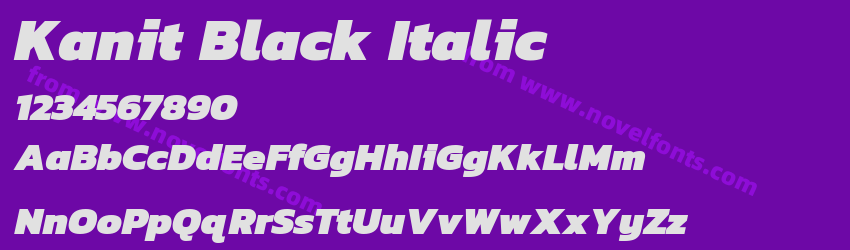 Kanit Black ItalicPreview Kanit Black ItalicPreview