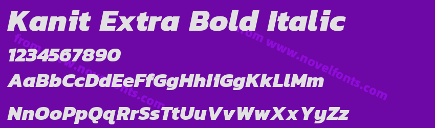 Kanit Extra Bold ItalicPreview Kanit Extra Bold ItalicPreview