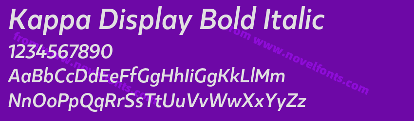 Kappa Display Bold ItalicPreview Kappa Display Bold ItalicPreview