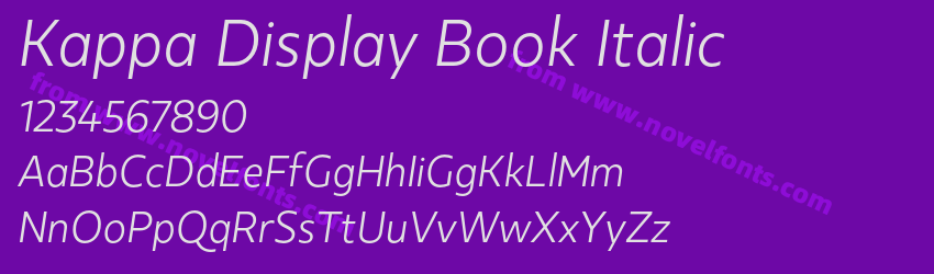 Kappa Display Book ItalicPreview Kappa Display Book ItalicPreview