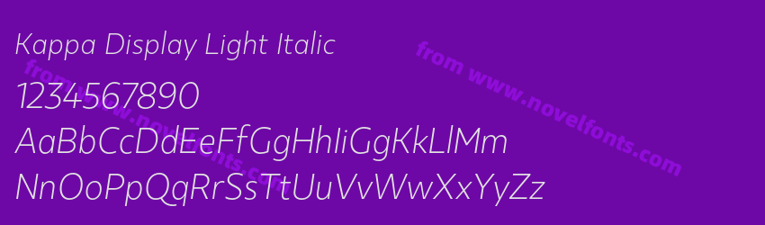 Kappa Display Light ItalicPreview Kappa Display Light ItalicPreview