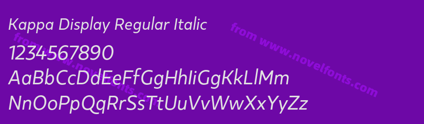 Kappa Display Regular ItalicPreview Kappa Display Regular ItalicPreview