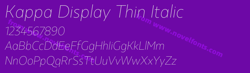 Kappa Display Thin ItalicPreview Kappa Display Thin ItalicPreview
