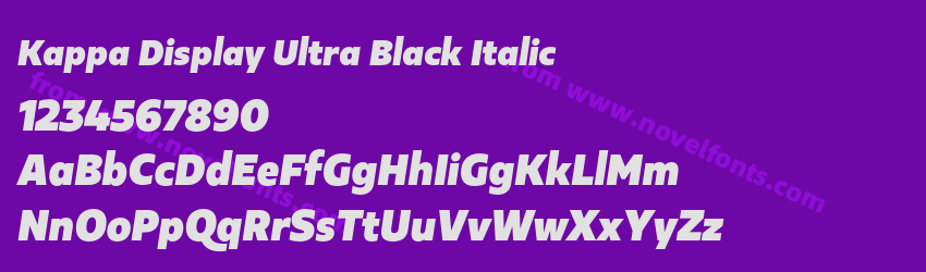 Kappa Display Ultra Black ItalicPreview Kappa Display Ultra Black ItalicPreview