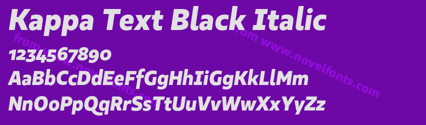 Kappa Text Black ItalicPreview Kappa Text Black ItalicPreview