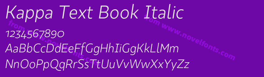 Kappa Text Book ItalicPreview Kappa Text Book ItalicPreview