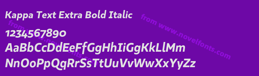 Kappa Text Extra Bold ItalicPreview Kappa Text Extra Bold ItalicPreview