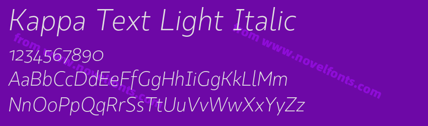 Kappa Text Light ItalicPreview Kappa Text Light ItalicPreview