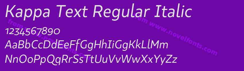 Kappa Text Regular ItalicPreview Kappa Text Regular ItalicPreview