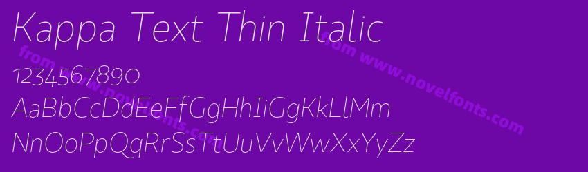 Kappa Text Thin ItalicPreview Kappa Text Thin ItalicPreview
