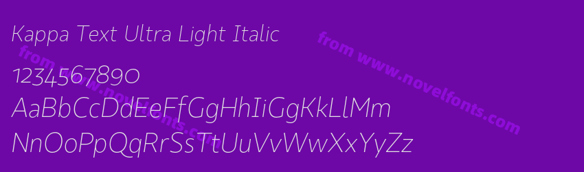 Kappa Text Ultra Light ItalicPreview Kappa Text Ultra Light ItalicPreview